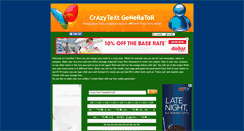 Desktop Screenshot of crazytextgenerator.com